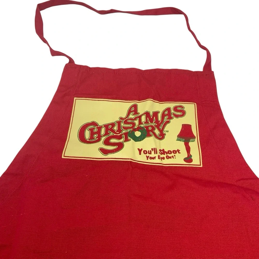 A Christmas Story Red Kitchen‎ Apron w/ Pockets 